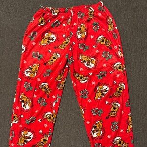 SCOOBY DOO Vibrant Red Christmas Pajama Bottoms